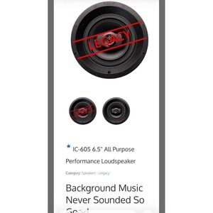 Russound IC-605 6.5" All Purpose Home Ceiling Loudspeaker Pair 4 speaker set NEW